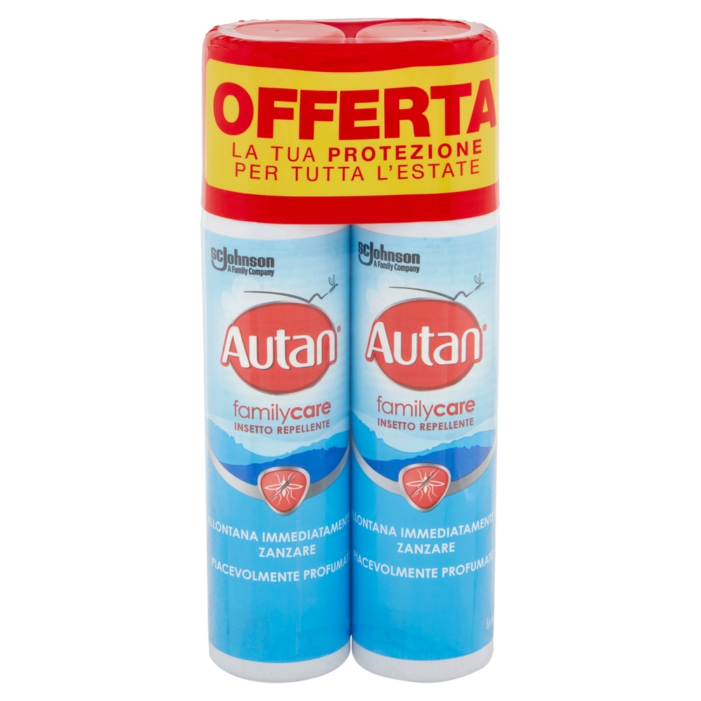 Autan Family Care Antizanzare Tigre e Comuni, Bipacco, Insetto Repellente, 2 x 100ml